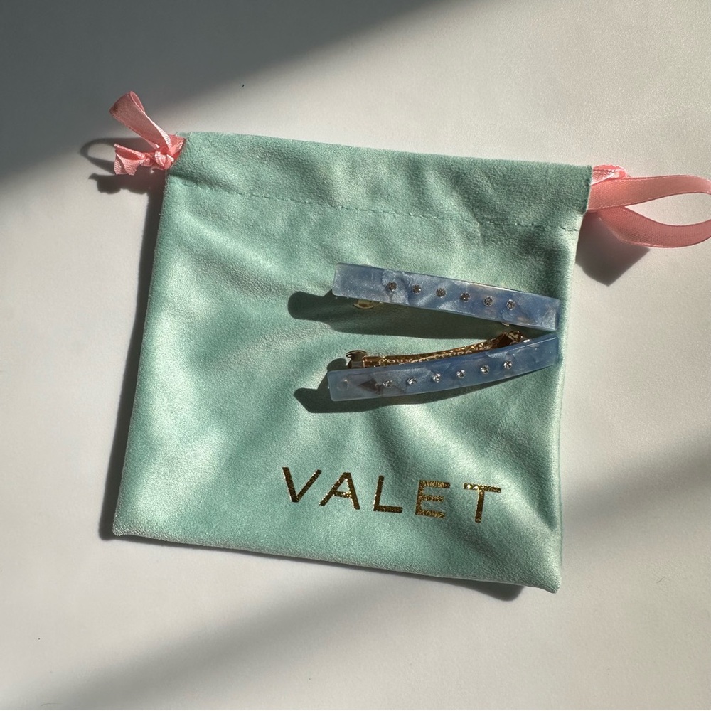 Valet Studio Mafalda Barrettes in Blue